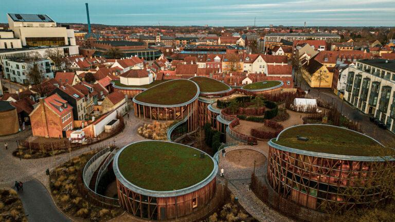 Dronebillede over Odense taget af Mathias Søsted Andersen.